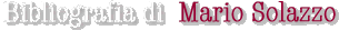 Bibliografia di Mario Solazzo